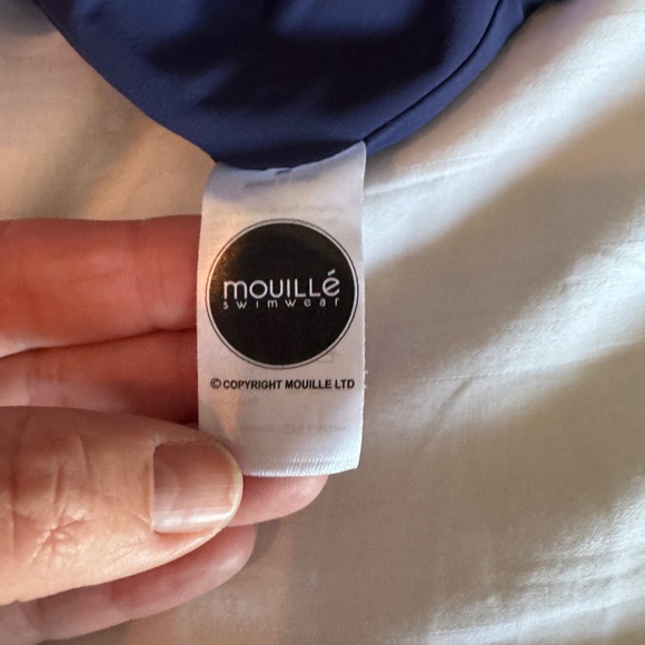 New Mouille Blue One-Shoulder Swimsuit size 2 - Picture 4 of 6